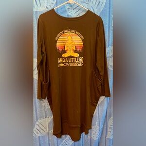 Black Long Sleeve Graphic Top